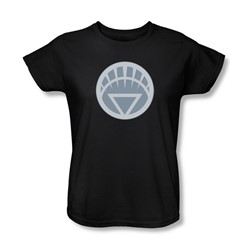 Green Lantern - Womens White Symbol T-Shirt In Black