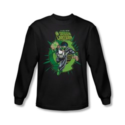 Green Lantern - Mens Rayner Cover Long Sleeve Shirt In Black