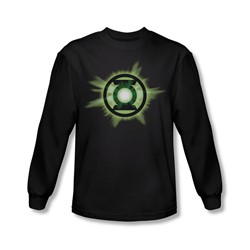 Green Lantern - Mens Green Glow Long Sleeve Shirt In Black