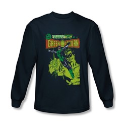 Green Lantern - Mens Vintage Cover Long Sleeve Shirt In Navy