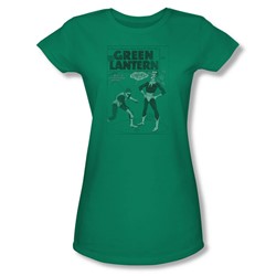 Green Lantern - Womens Perilous Traps T-Shirt In Kelly Green