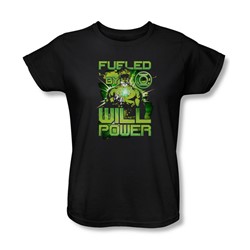 Green Lantern - Womens Fueled T-Shirt In Black
