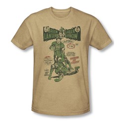 Green Lantern - Mens Beware My Power T-Shirt In Sand