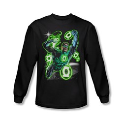 Green Lantern - Mens Earth Sector Long Sleeve Shirt In Black