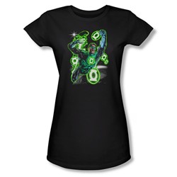 Green Lantern - Womens Earth Sector T-Shirt In Black