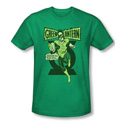 Green Lantern - Mens Retro Oath T-Shirt In Kelly Green
