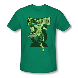 Green Lantern - Mens Retro Oath T-Shirt In Kelly Green
