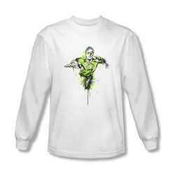 Green Lantern - Mens Inked Long Sleeve Shirt In White