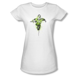 Green Lantern - Womens Inked T-Shirt In White