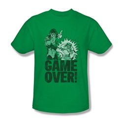 Green Lantern - Mens Game Over T-Shirt In Kelly Green