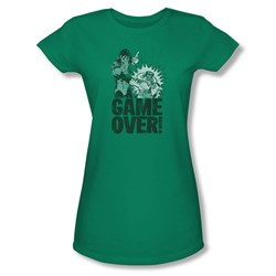 Green Lantern - Womens Game Over T-Shirt In Kelly Green