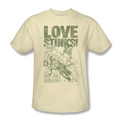 Green Lantern - Mens Love Stinks T-Shirt In Cream