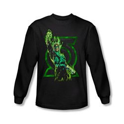 Green Lantern - Mens Fully Charged Long Sleeve Shirt In Black
