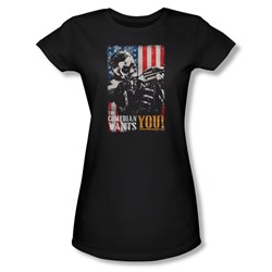 The Watchmen - Womens The Comedian Wants You T-Shirt In Black