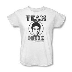 Gossip Girl - Womens Team Chuck T-Shirt In White