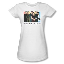 Friends - Womens Cast Logo T-Shirt In White