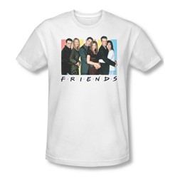 Friends - Mens Cast Logo T-Shirt In White
