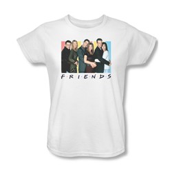 Friends - Womens Cast Logo T-Shirt In White