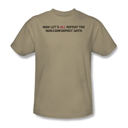 Non - Conformist Oath - Adult Sand S/S T-Shirt For Men