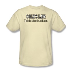 Cole'S Law - Adult Cream S/S T-Shirt For Men