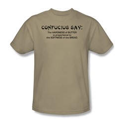 Confucius - Butter - Adult Sand S/S T-Shirt For Men