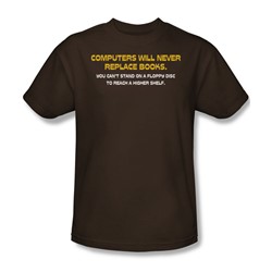 Never Replace Books - Adult Coffee S/S T-Shirt For Men