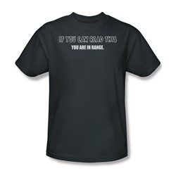 You Are In Range - Adult Charcoal S/S T-Shirt For Men