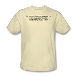 Stupidity Of Your Actons - Adult Cream S/S T-Shirt For Men