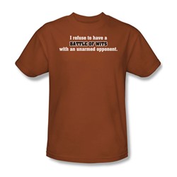 Battle Of Wits - Adult Texas Orange S/S T-Shirt For Men