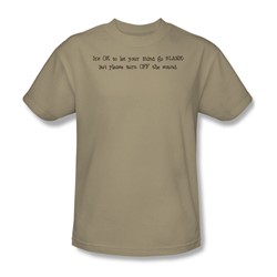 Mind Go Blank - Adult Sand S/S T-Shirt For Men