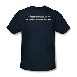 State Of Confusion - Adult Navy S/S T-Shirt For Men