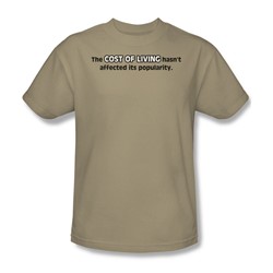 Cost Of Living - Adult Sand S/S T-Shirt For Men