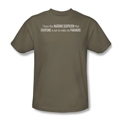 Nagging Suspicion - Adult Khaki S/S T-Shirt For Men