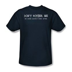 Dont Bother Me - Adult Navy S/S T-Shirt For Men