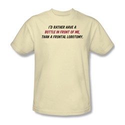 Frontal Lobotamy - Adult Cream S/S T-Shirt For Men