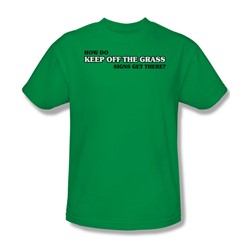 Keep Off The Grass - Adult Kelly Green S/S T-Shirt For Men