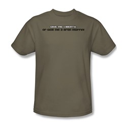 Give Me Liberty - Adult Khaki S/S T-Shirt For Men