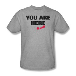 You Are Here - Adult Heather S/S T-Shirt For Men