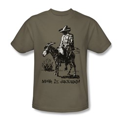 Move It Jackass - Adult Safari Green S/S T-Shirt For Men