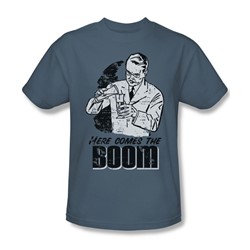 Here Comes The Boom - Adult Slate S/S T-Shirt For Men