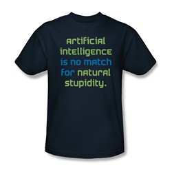 Artifical Intelligence - Adult Navy S/S T-Shirt For Men