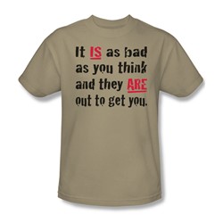 It Is As Bad As You Think - Adult Sand S/S T-Shirt For Men