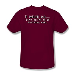 I Woke Up - Adult Cardinal S/S T-Shirt For Men