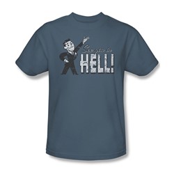 See You In Hell - Adult Slate S/S T-Shirt For Men