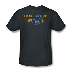 I'M Not Lazy - Adult Charcoal S/S T-Shirt For Men