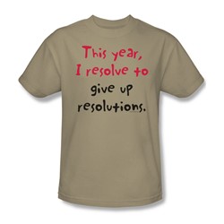 Resolve Resolutions - Adult Sand S/S T-Shirt For Men