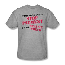 Stop Payment - Adult Heather S/S T-Shirt For Men