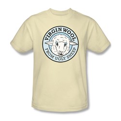 Virgin Wool - Adult Natural S/S T-Shirt For Men