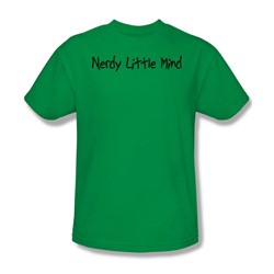 Nerdy Little Mind - Adult Kelly Green S/S T-Shirt For Men