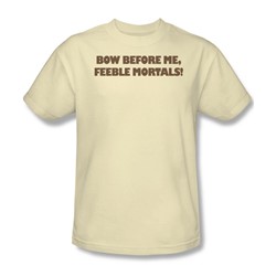 Bow Before Me - Adult Natural S/S T-Shirt For Men